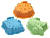 from Lets Make Kitchen Craft Lets Make Silicone Transport Cake and Jelly Moulds, Set of Three Model KCLMMTSP