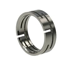316L stainless steel ring with cut lines - Width: 8mm (Sizes 9-12)stone - Width: 7mm (Sizes 8-12)