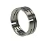 316L stainless steel ring with cut lines - Width: 8mm (Sizes 9-12)stone - Width: 7mm (Sizes 8-12)