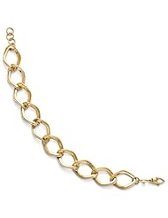 14k Yellow gold Leslies Polished & Diamond cut Link Bracelet