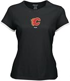 Calgary Flames Women's Frosted Logo Cap Sleeve Layered Tissue Tee