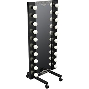 Diva Lighted Wardrobe Mirror 30 x 24 - Black by Vanity Girl Hollywood