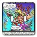 Londons Times Funny Panel Hollywood Cartoons - Paris Hilton Takes A Dive - Light Switch Covers - double toggle switch
