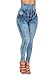 Sexy High Waisted Butt Lifting Levanta Cola Colombian Design Skinny Jeans 10487C