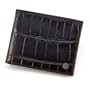 Cole Haan Stanton Crocodile Print Leather Double Billfold Wallet, Dark Brown