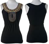 ROMEO & JULIET COUTURE Stitch Embroidered Tank Top