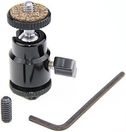 1/4 Hot Shoe Mount Mini Ball Head Flash Bracket Holder Screw fr Camera Tripod