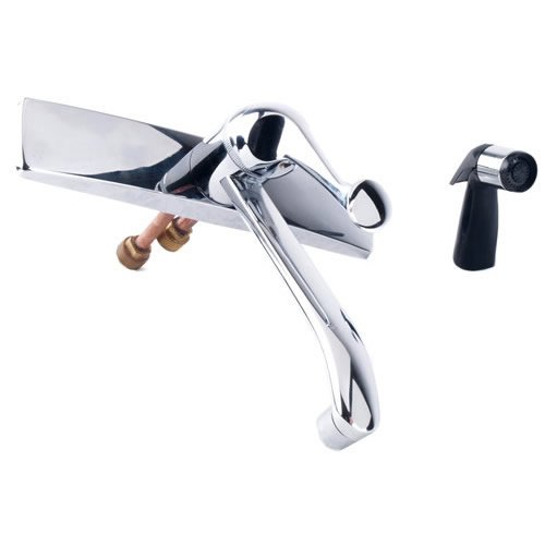 LDR 011 1400 Single Handle Kitchen Faucet with Spray, Chrome , Not CA/VT Compliant