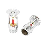 uxcell 火災スプリンクラーヘッド　2個　シルバートーン　21mm ダイヤスレッド　水噴霧