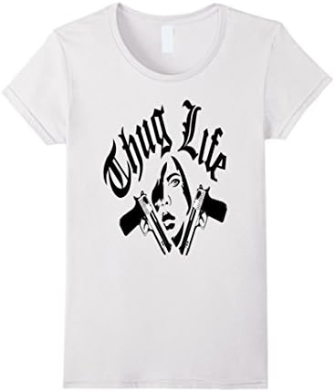 Women's The Guns thug life  Medium White