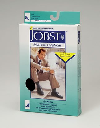 Men's 20-30 mmHg Open Toe Knee High Support Sock Size: Medium On Sale