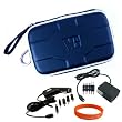 Garmin Nuvi GPS Models Size 4.3 **Blue** Hard Shell Cube Garmin Accessories Carrying Case for All Garmin Models + Garmin GPS 4.3 Universal Wall Charger + Garmin GPS 4.3 Universal Car Charger + Orange Vangoddy TM -- VG Silicon Wrist Band!!!
