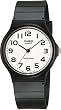 Casio Men's MQ24-7B2 Black Resin Quartz Watch with White Dial