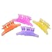 Anself 12pcs Plastic Colorful Transparent Hairdressing Tool Butterfly Hair Claw Salon Section Clip Clamps