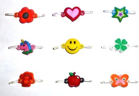 Rainbow Loom Charms (Pack of 9 Charms) SALE 60% OFF - Limited Quantities Available - Best Selling Charms - Prime Shipping - Thousands of Satisfied Customers - 100% Satisfaction Money Back Guarantee