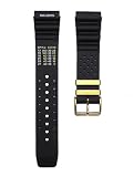 22mm Black Italian Rubber Watch Band Fits Aqaland Promaster Diver Watch