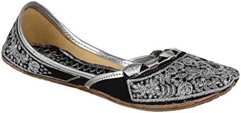 Saashiwear Women handcrafted Indian Ethnic Flat Shoes Mojari Jutti