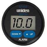 Uniden QT-206W Digital Depth Finder In-Hull Adjustable Transducer, Black