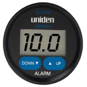 Uniden QT-206W Digital Depth Finder Transom Transducer (White)
