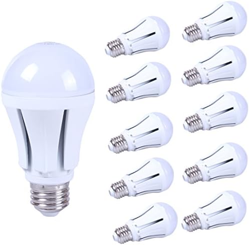Gtlights 12W A19 E26 Led Globe Bulb Warm White, 100W Incandescent Bulbs Equivalent,Edison Screw Base, 100V-240V AC, 1050LM, 3000K, 120° Angle,Pendant Fixture, Home Commercial General Lighting, Pack of 10 Units