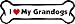 Car Magnet-Bone-I Love My Grandogs- 2" x 7"