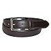 CTM® Men's Leather 1 1/8 Inch Basic Dress Belt with Silver Buckle
