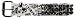 Studded Belt With Graffiti Print-White/Black - More Sizes!