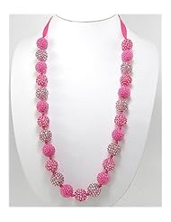 Pink Ribbon Plastic Necklace