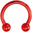 14 Gauge Red Electro Titanium Horseshoe -7/16"