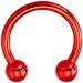 14 Gauge Red Electro Titanium Horseshoe -7/16"