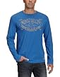 TOM TAILOR Herren Langarmshirt 10236740010/longsleeve print tee, Gr. 48 (M), Blau (6069)