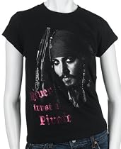 Pirates of the Caribbean Women's Never Trust a Pirate Jack Sparrow Screen Tee
