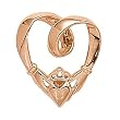 14K Rose Gold Claddagh Heart Pendant