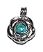 Flower Bead Cage - Old School Geekery Brand Jewelry Making Supplies - Hollow Silver Plated Bead Cage Pendant