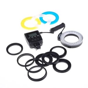 LED Macro Ring Flash Light Kit for Sony Alphy DSLR Cameras A500, A550, A560, A580, A900, A850, A200, A230, A290, A390, A33, A55, A65, A77
