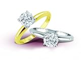 14K White Gold Diamond Solitaire Ring - GH VS2 - 0.25 Ct. to 1.00 Ct.