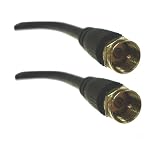 RG6 F Connector to F Connector - 12 Feet - Connects satallite or cable to TV or receiver
