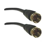 RG6 F Connector to F Connector - 12 Feet - Connects satallite or cable to TV or receiver