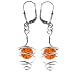 In Collections Damen-Ohrh�nger Sterling-Silber 925  1000263301L100 mit Bernstein