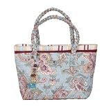 Isabella's Journey Blue Paisley April Cornell Petite Carpet Tote Bag