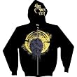 A LIFE ONCE LOST - Skull Looking Up - Black Zip Up Hoodie