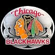 Chicago Blackhawks Enameled Belt Buckle - NHL Hockey Fan Shop Sports Team Merchandise