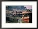 Boats on Banks of Ayeyarwady River, Mandalay, Myanmar (Burma) Framed Photographic Poster Print by Bernard Napthine, 21x17