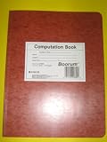 Boorum Pease, Computation Book, Eye Ease Paper, Green Tint, Graph Ruled, Brown Cover, 11 3/4" x 9 3/8", 152 pgs