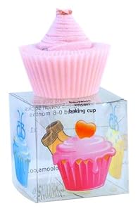 Baby Blooms 0-6 Months Cupcake Organic Socks, Pink