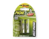 Ansmann 5030802 Mignon AA 1300mAh NiMH Akku 2er Set f&uuml;r DECT-Schnurlostelefon