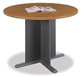 Advantage Collection Round Conference Table, Natural Cherry/Graphite Gray (BSHTB57442)