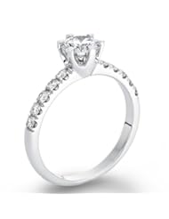 Certified, Round Cut, Solitaire Diamond Ring in 18K Gold / Yellow (1/2 ct, J Color, SI3 Clarity)