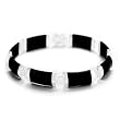 Beautiful Genuine Black Jade and Sterling Silver Bracelet
