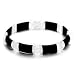 Beautiful Genuine Black Jade and Sterling Silver Bracelet